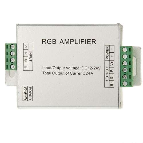 Amplificatore RGB 24A per luce LED, ingresso DC 12V-24V