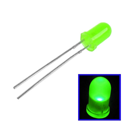 Lampada LED rotonda verde 3mm 1000 pezzi DC 1.9-2.1V