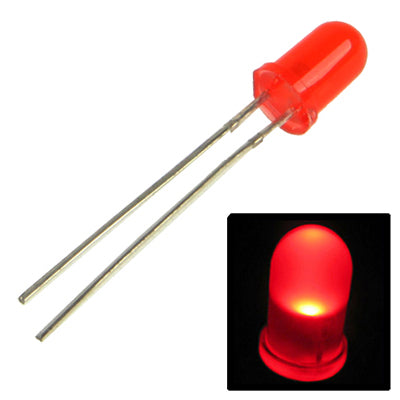 Lampada a diodi emettitori LED trasparenti F5 da 1000 pezzi, 1000 PCS, Red Light, 1000 PCS, White Light