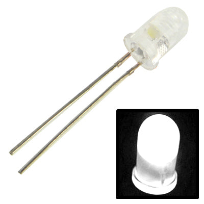 Lampada a diodi emettitori LED trasparenti F5 da 1000 pezzi, 1000 PCS, Red Light, 1000 PCS, White Light