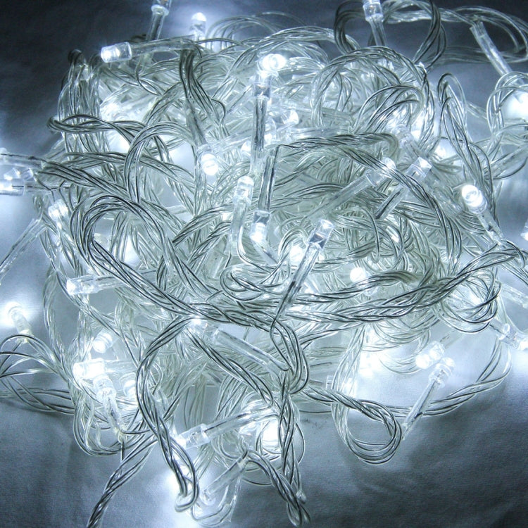 Per la festa di Natale, 100 LED a luce bianca, con controller a 8 funzioni, 220 V, presa UK