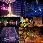 Per la festa di Natale, 100 LED a luce bianca, con controller a 8 funzioni, 220 V, presa UK