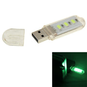 Lampada USB a 3 LED SMD 5630 1,5W luce bianca e verde