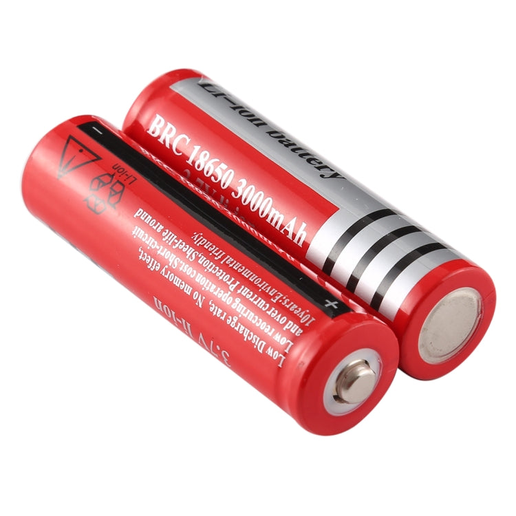 2 batterie agli ioni di litio ricaricabili a lunga durata UltraFire 18650 3000mAh 3,7V, 3000mAh