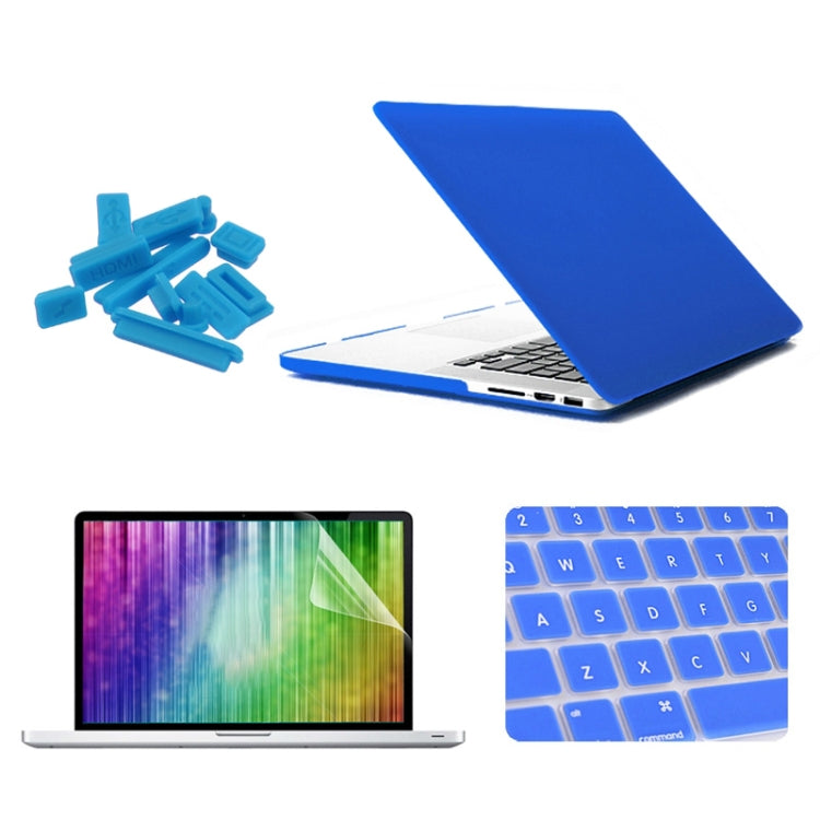 ENKAY per MacBook Pro Retina 13,3 pollici (versione USA) / A1425 / A1502 4 in 1 Custodia protettiva in plastica rigida satinata con protezione per lo schermo, protezione per tastiera e tappi antipolvere