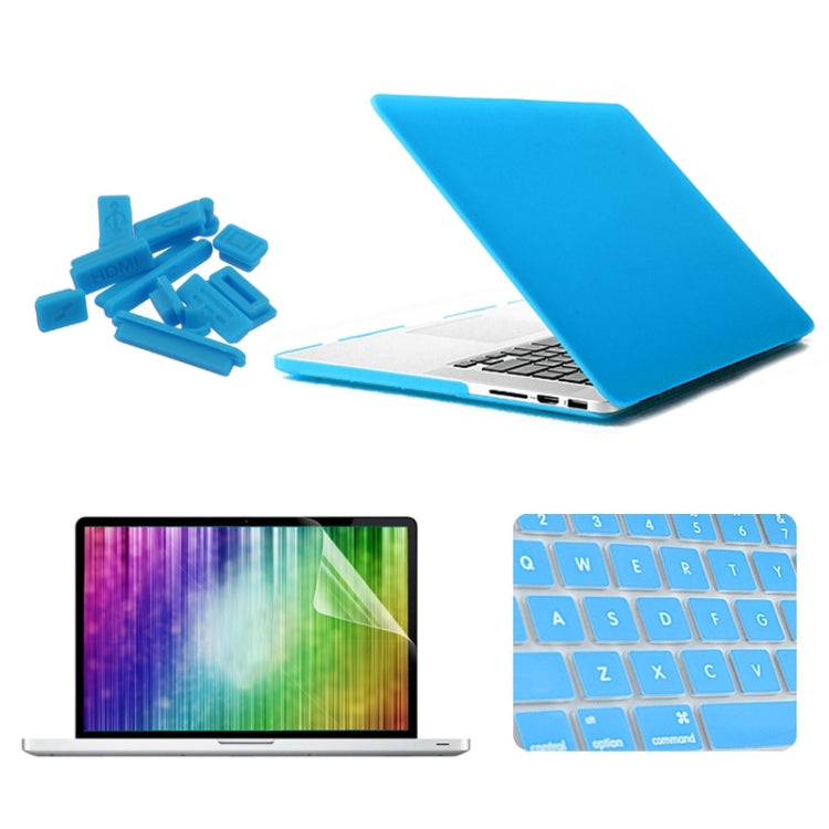 ENKAY per MacBook Pro Retina 13,3 pollici (versione USA) / A1425 / A1502 4 in 1 Custodia protettiva in plastica rigida satinata con protezione per lo schermo, protezione per tastiera e tappi antipolvere