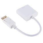 Convertitore Display Port maschio a VGA femmina, lunghezza: 20 cm, DP Male to VGA Female 20cm White, DP Male to VGA Female Black
