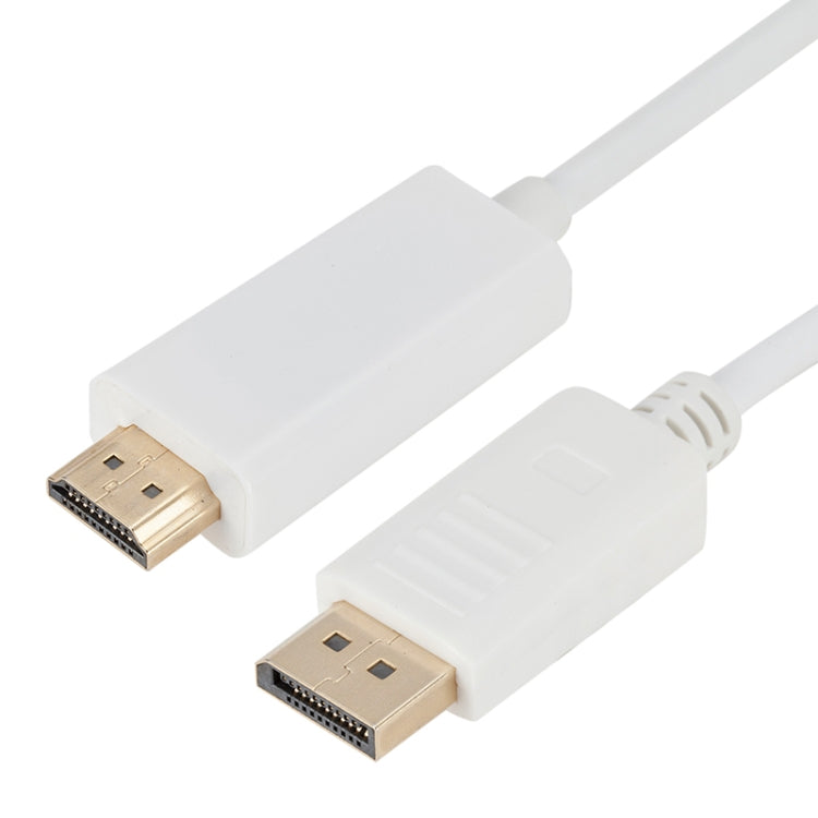 Cavo adattatore DisplayPort maschio a HDMI maschio, lunghezza: 1,8 m, DP to HDMI Male White, DP to HDMI Male (Gold plated)