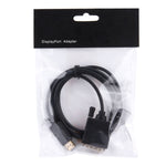 Cavo adattatore digitale alto DisplayPort maschio a DVI maschio, lunghezza: 1,8 m, DP to DVI 24+1 Male (Gold plated)