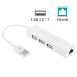 Adattatore di rete Ethernet USB 2.0 + HUB USB a 3 porte, USB