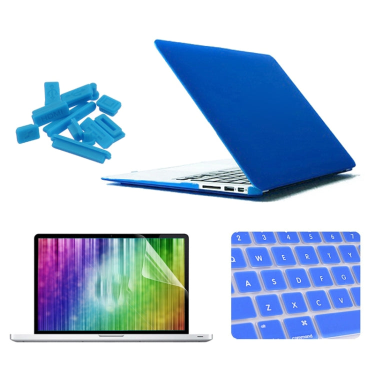 ENKAY per MacBook Air 11.6 pollici (Versione USA) / A1370 / A1465 Custodia protettiva 4 in 1 in plastica rigida satinata con protezione per lo schermo, protezione per tastiera e tappi antipolvere, For MacBook Air 11.6 inch (US Version) / A1370 / A1465