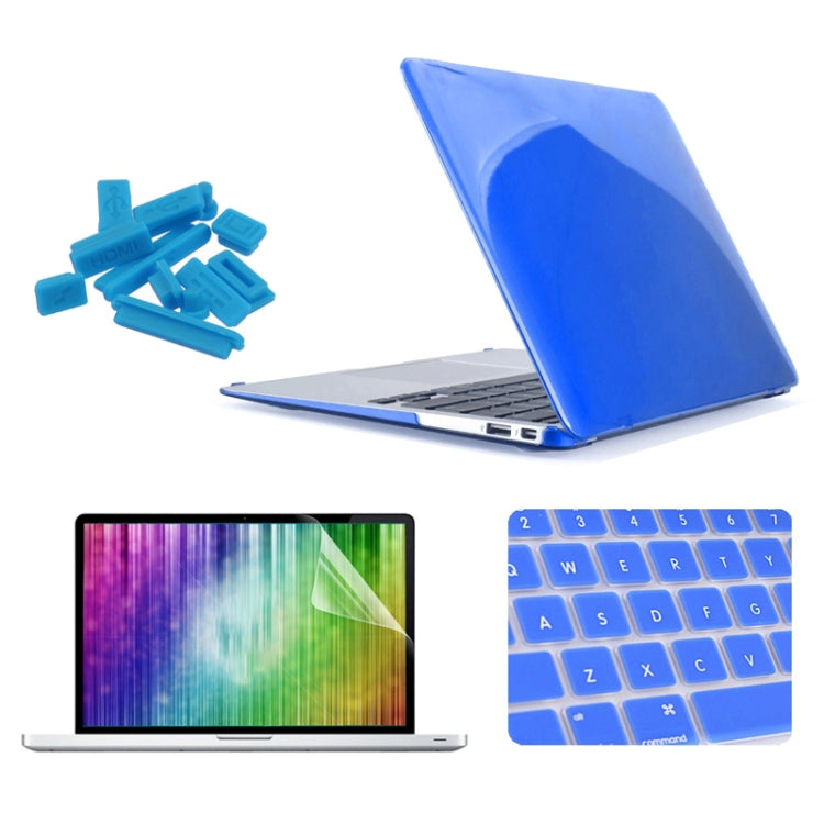 ENKAY per MacBook Air 11.6 pollici (Versione USA) / A1370 / A1465 4 in 1 Custodia protettiva in plastica rigida con guscio di cristallo con protezione per lo schermo, protezione per tastiera e tappi antipolvere