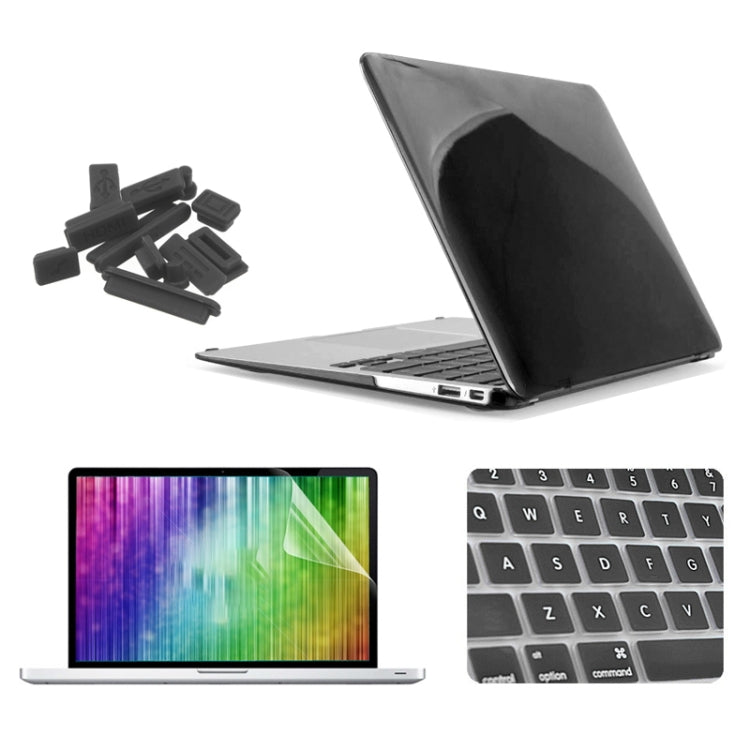 ENKAY per MacBook Air 13,3 pollici (versione USA) / A1369 / A1466 4 in 1 Custodia protettiva in plastica rigida con guscio di cristallo con protezione per lo schermo, protezione per tastiera e tappi antipolvere