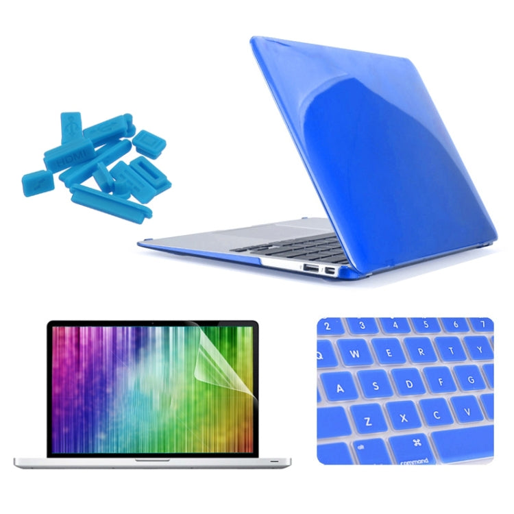 ENKAY per MacBook Air 13,3 pollici (versione USA) / A1369 / A1466 4 in 1 Custodia protettiva in plastica rigida con guscio di cristallo con protezione per lo schermo, protezione per tastiera e tappi antipolvere