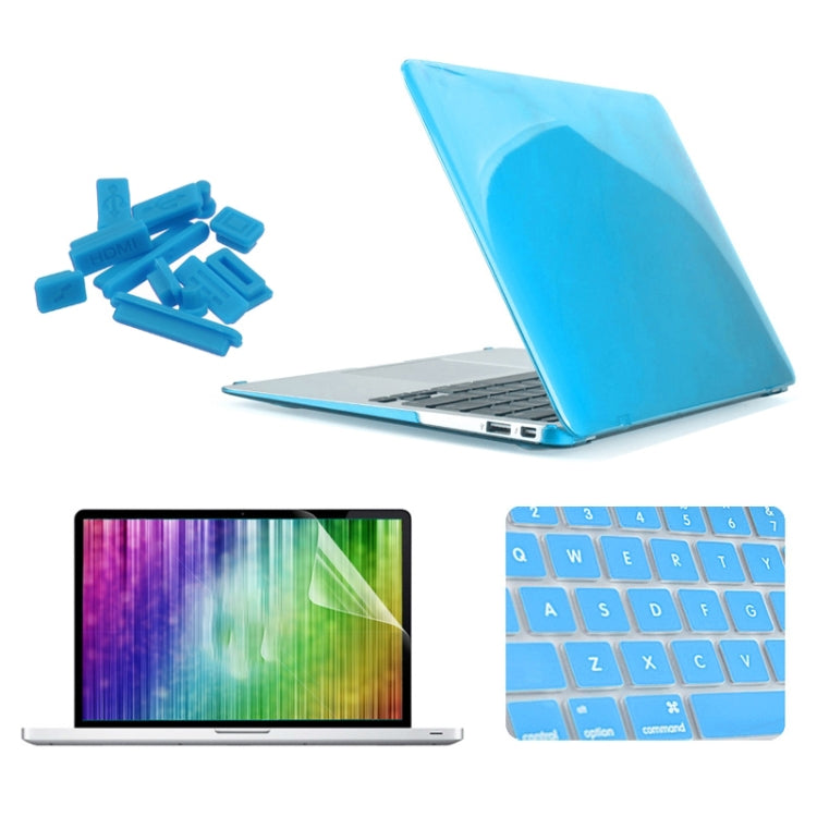 ENKAY per MacBook Air 13,3 pollici (versione USA) / A1369 / A1466 4 in 1 Custodia protettiva in plastica rigida con guscio di cristallo con protezione per lo schermo, protezione per tastiera e tappi antipolvere