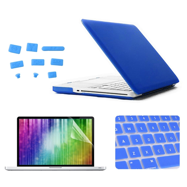 ENKAY per MacBook Pro 13,3 pollici (versione USA) / A1278 4 in 1 Custodia protettiva in plastica rigida satinata con protezione per lo schermo, protezione per tastiera e tappi antipolvere