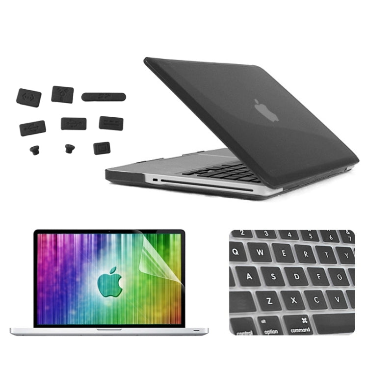 ENKAY per MacBook Pro 13,3 pollici (versione USA) / A1278 4 in 1 Custodia protettiva in plastica rigida con guscio di cristallo con protezione per lo schermo, protezione per tastiera e tappi antipolvere