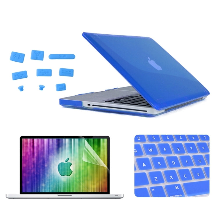 ENKAY per MacBook Pro 13,3 pollici (versione USA) / A1278 4 in 1 Custodia protettiva in plastica rigida con guscio di cristallo con protezione per lo schermo, protezione per tastiera e tappi antipolvere