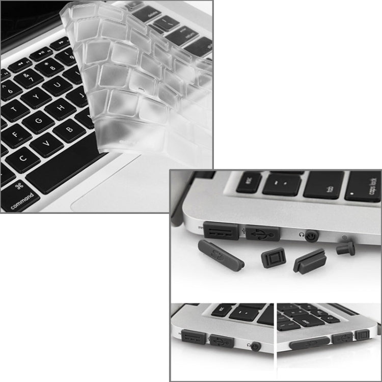 ENKAY per Macbook Air 13,3 pollici (versione USA) / A1369 / A1466 Hat-Prince 3 in 1 Custodia protettiva in plastica rigida satinata con protezione per tastiera e tappo antipolvere per porta