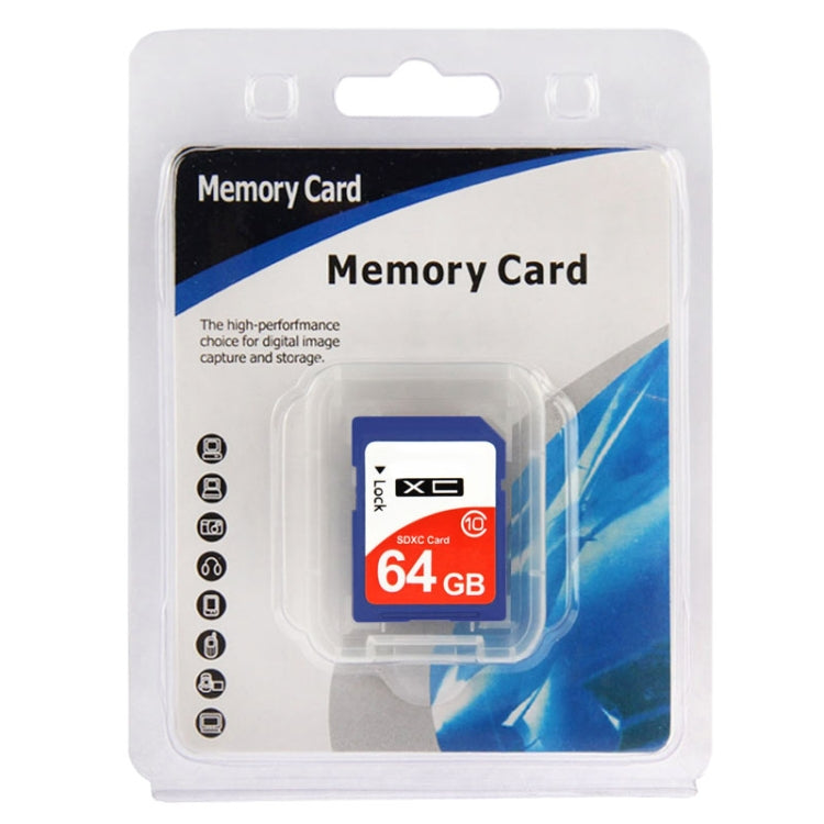 Scheda di memoria per fotocamera SDHC ad alta velocità classe 10 da 64 GB (capacità reale al 100%), 64GB