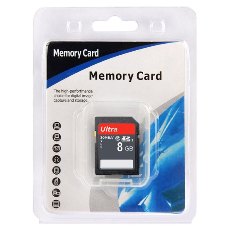 Scheda di memoria per fotocamera SDHC classe 10 ad altissima velocità da 8 GB (capacità reale al 100%), 8GB
