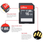 Scheda di memoria per fotocamera SDHC classe 10 ad altissima velocità da 16 GB (capacità reale al 100%), 16Gb