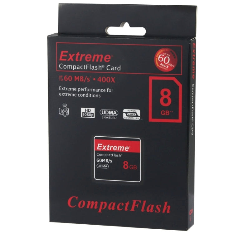 Scheda Compact Flash Extreme da 8 GB, velocità di lettura 400X, fino a 60 MB/S (capacità reale al 100%), 8GB