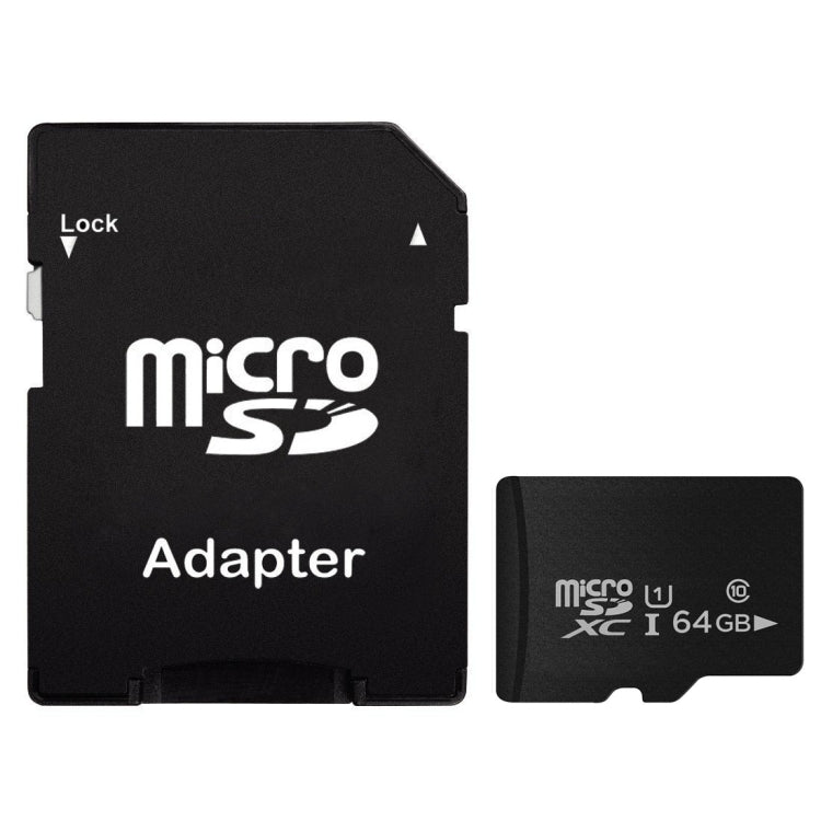 Scheda di memoria Micro SD (TF) classe 10 ad alta velocità da 64 GB di Taiwan, scrittura: 8 MB/s, lettura: 12 MB/s (capacità reale al 100%), 64GB Naked Card