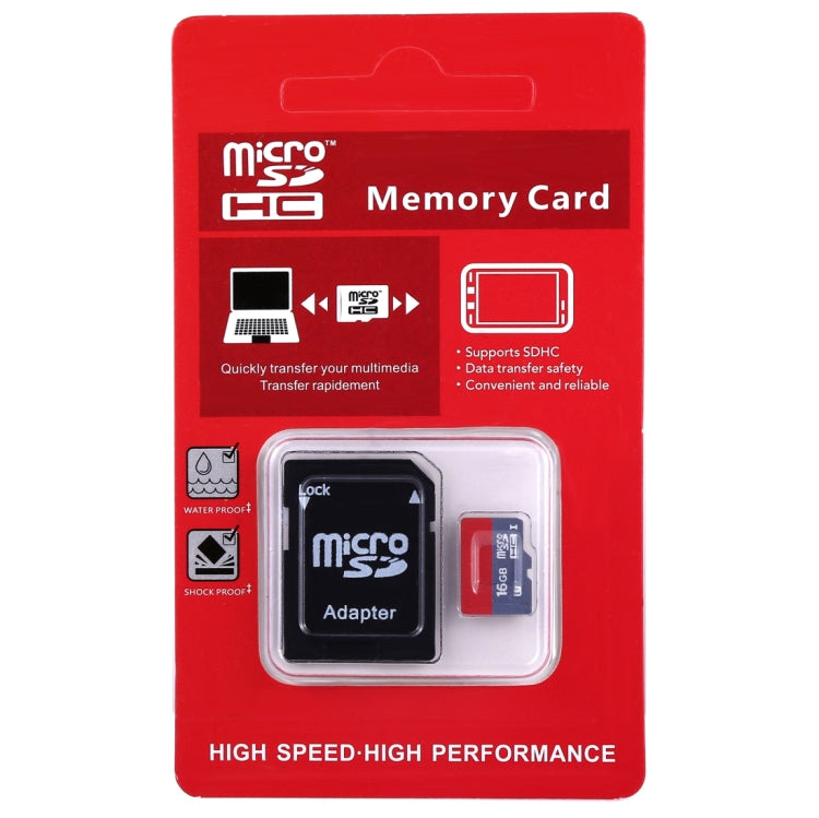 Scheda di memoria ad alta velocità Classe 10 TF/Micro SDHC UHS-1(U1) da 16 GB, scrittura: 15 MB/s, lettura: 30 MB/s (capacità reale al 100%), 16GB