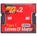Adattatore per scheda di memoria Compact Flash da Micro SD a CF a 2 socket, 2-Socket