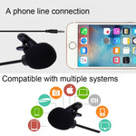 Microfono audio per auto Jack da 3,5 mm Spina Mic Stereo Mini Microfono con clip esterno cablato Lettore per radio DVD automatica, Lunghezza cavo: 2,1 m, Clip