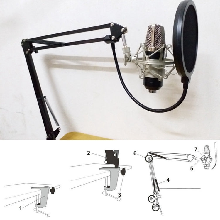 Supporto microfono da tavolo NB-35 in acciaio