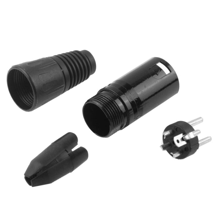 Adattatore connettore microfono XLR maschio 3 pin nero