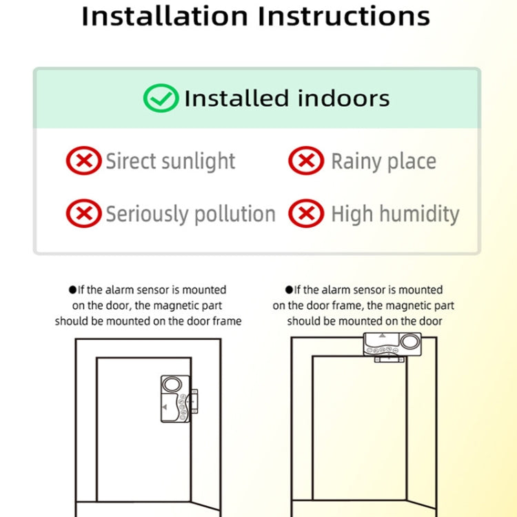 Allarme di sicurezza anti-ingresso con sensore magnetico per porta con codice segreto (KK-1255)