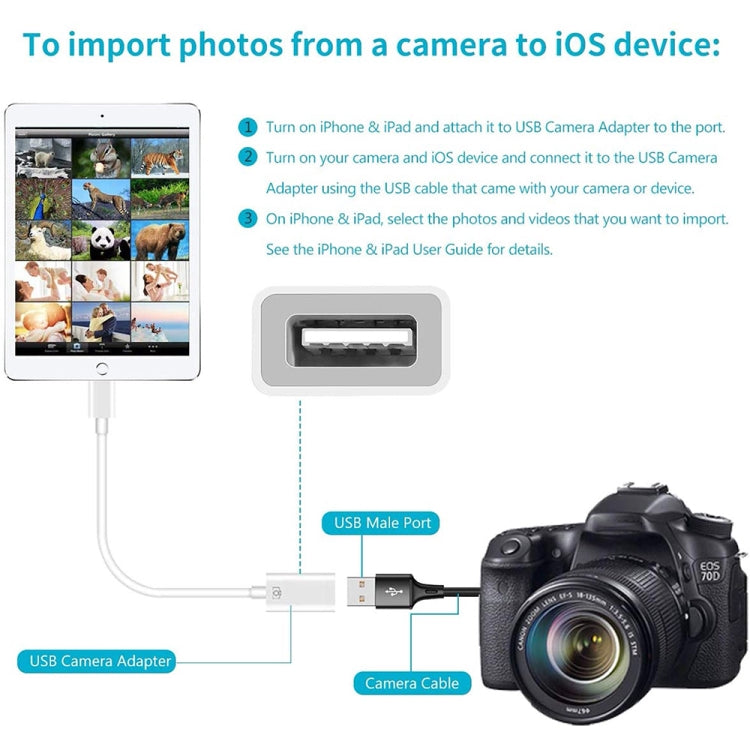 Adattatore per fotocamera USB versione originale per iPad / iPhone