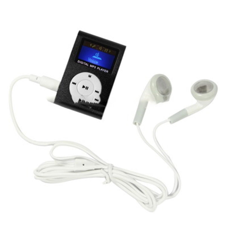 Lettore MP3 con slot per scheda TF/Micro SD con schermo LCD, clip in metallo, with LCD Screen