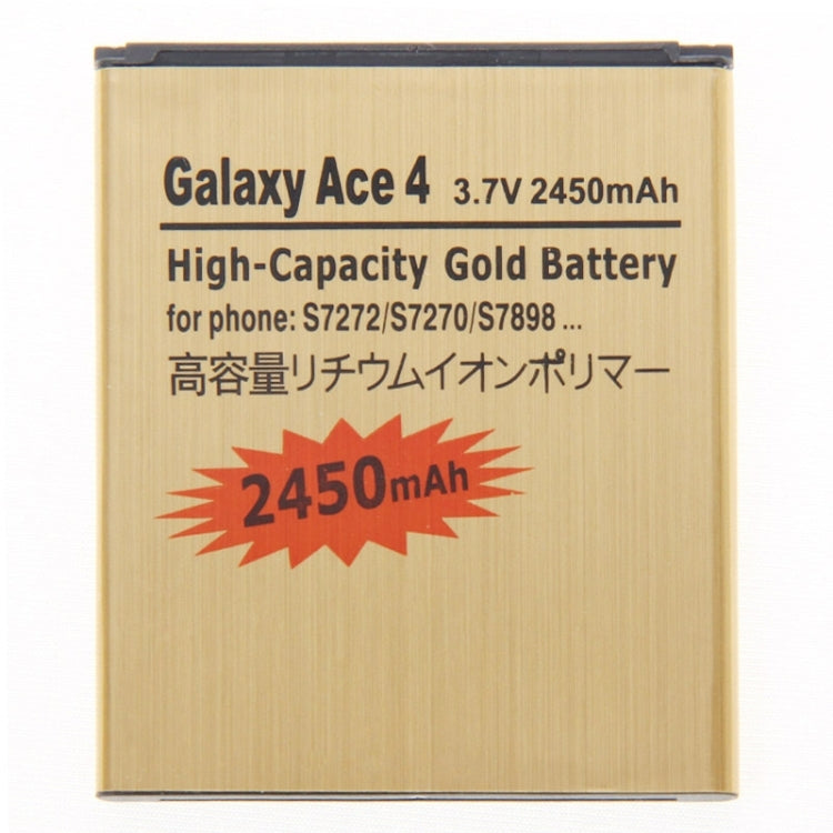 Batteria sostitutiva aziendale ad alta capacità da 2450 mAh per Galaxy Ace 4 / S7272 / S7270 / S7898, S7272 Gold 2450mAh