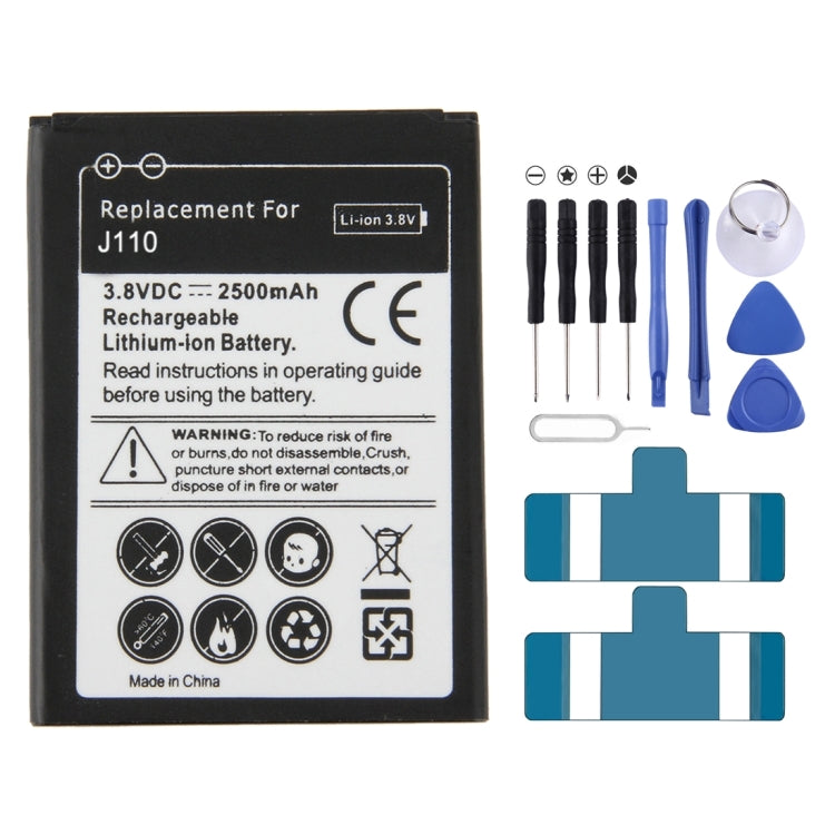 Per Galaxy J1 Ace / J110 Batteria ricaricabile agli ioni di litio da 2500 mAh (nera), Neutral 2500mAh