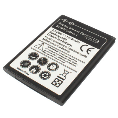 Replacement Battery 1500mAh for Galaxy Y / S5360, Neutral 1500mAh