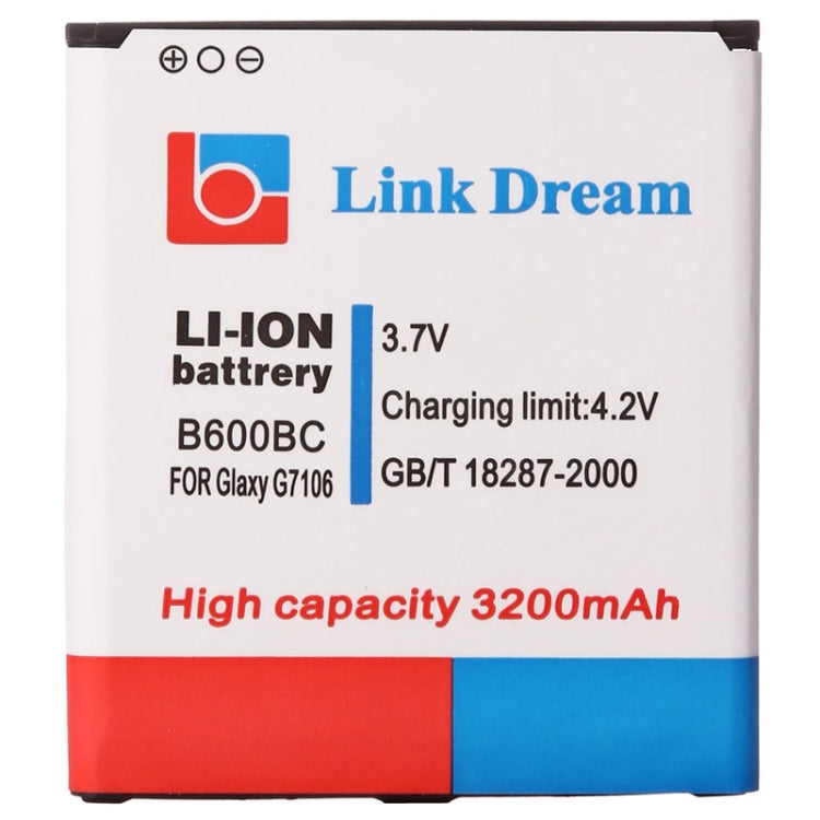 Link Dream Batteria sostitutiva di alta qualità da 3200 mAh per Galaxy Grand 2 / G7106 (B600BC), For Galaxy Grand 2