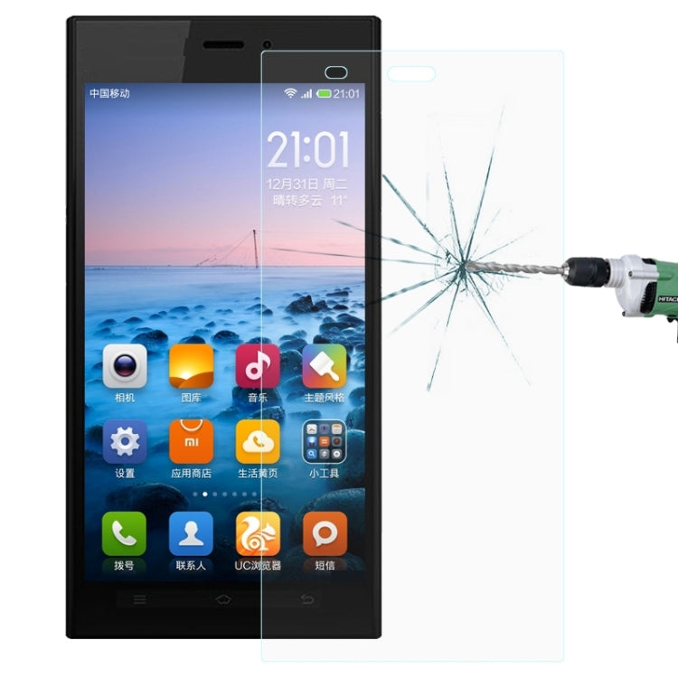 Per Xiaomi MI3 0,26mm 9H+ Durezza superficiale 2,5D Pellicola in vetro temperato antideflagrante, For Xiaomi Mi 3 (1 PC)