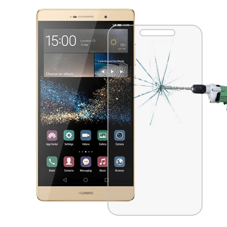 100 PZ per Huawei P8 0,26mm 9H Durezza superficiale 2.5D Pellicola per schermo in vetro temperato antideflagrante, 100pcs