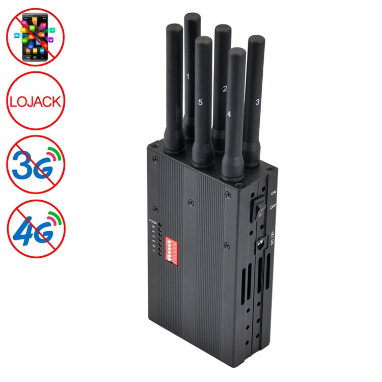 Interruttore di segnale per telefoni cellulari GSM / CDMA / DCS / PCS / 3G / 4G / LOJACK / Jammer / Isolatore, copertura: 20 metri (JAX-121A-6A), GSM / CDMA / DCS / PCS / 3G / 4G / LOJACK