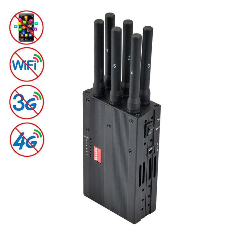 Interruttore di segnale per telefoni cellulari GSM / CDMA / DCS / PCS / 3G / 4G / Wifi / Jammer / Isolatore, copertura: 20 metri (JAX-121A-6D), GSM / CDMA / DCS / PCS / 3G / 4G / Wifi