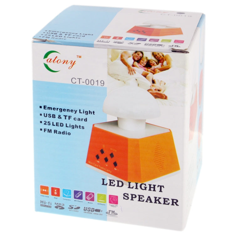 CT-0019 Altoparlante con luci LED multiple con radio FM, supporto scheda TF
