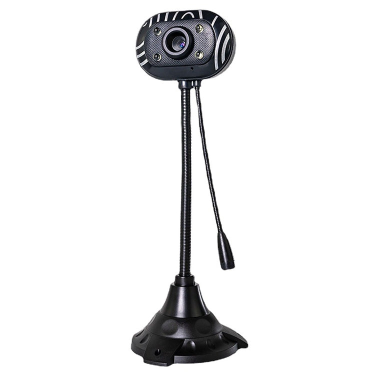 Fotocamera per PC/Webcam USB 2.0 senza driver da 5 megapixel con microfono e 4 luci LED, lunghezza cavo: 1,1 m