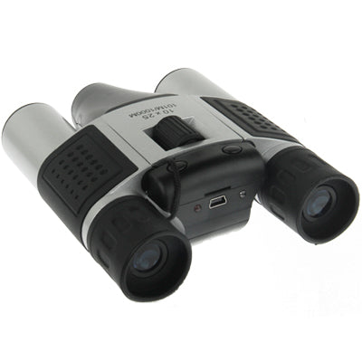 Binocolo per fotocamera digitale 10×25 mm 5 in 1 (fotocamera binoculare + videocamera + fotocamera digitale + videocamera per PC + lettore di schede TF), campo visivo: 101 m/1000 m, dimensioni: 135 × 100 × 24 mm, 10X25