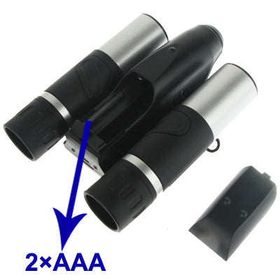 Binocolo per fotocamera digitale 10×25 mm 5 in 1 (fotocamera binoculare + videocamera + fotocamera digitale + videocamera per PC + lettore di schede TF), campo visivo: 101 m/1000 m, dimensioni: 135 × 100 × 24 mm, 10X25