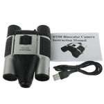 Binocolo per fotocamera digitale 10×25 mm 5 in 1 (fotocamera binoculare + videocamera + fotocamera digitale + videocamera per PC + lettore di schede TF), campo visivo: 101 m/1000 m, dimensioni: 135 × 100 × 24 mm, 10X25