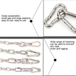 Moschettone in acciaio inossidabile M7 Gancio a molla Multi-utensile per alpinismo Fibbia per gancio da campeggio Corda per gancio, diametro interno: 6,84 mm, M7